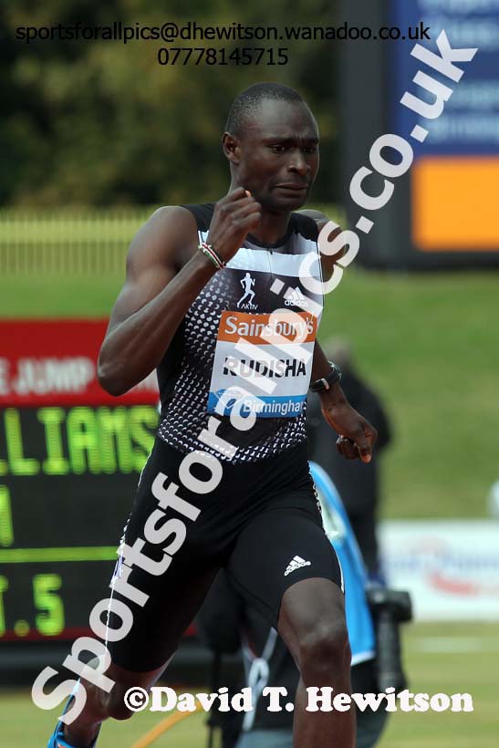 David Rudisha wins the 600 metres at the Sainsbury's Birmingham Grand Prix. Photos: David T. Hewitson/Sports for All Pics